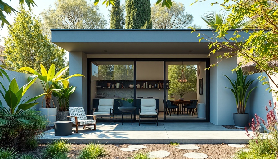 Modern ADU boosting property value with sleek design and spacious patio.