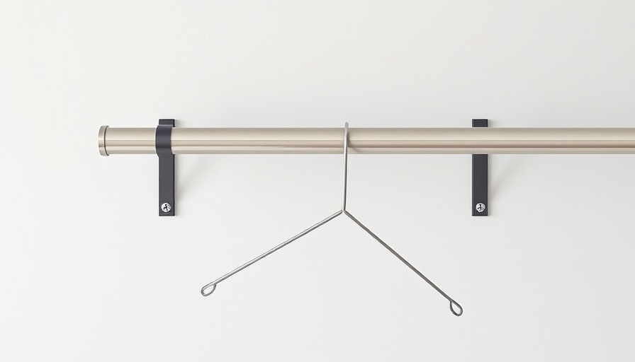 Minimalist closet rod demonstrating secure installation technique.