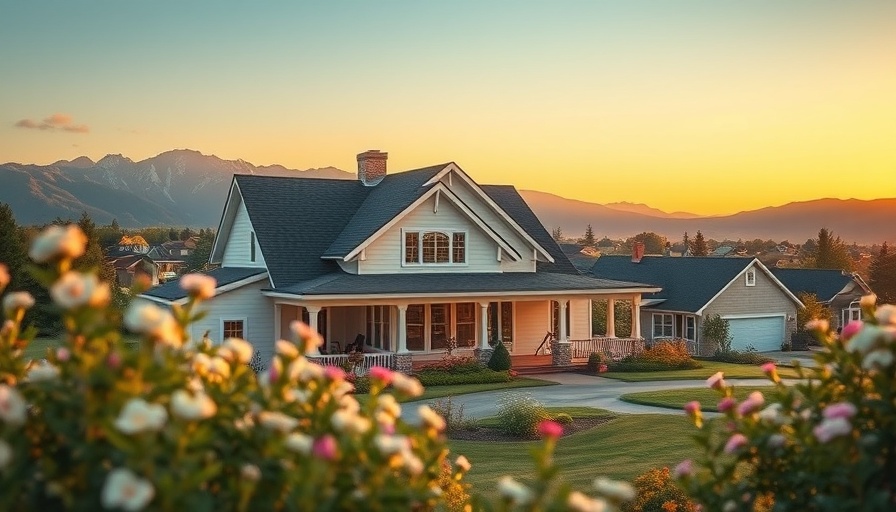 Charming modern farmhouse in the kindest neighborhood in America at sunset.