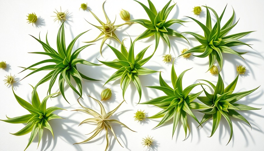 Vibrant air plants on white background to revive a sick air plant.