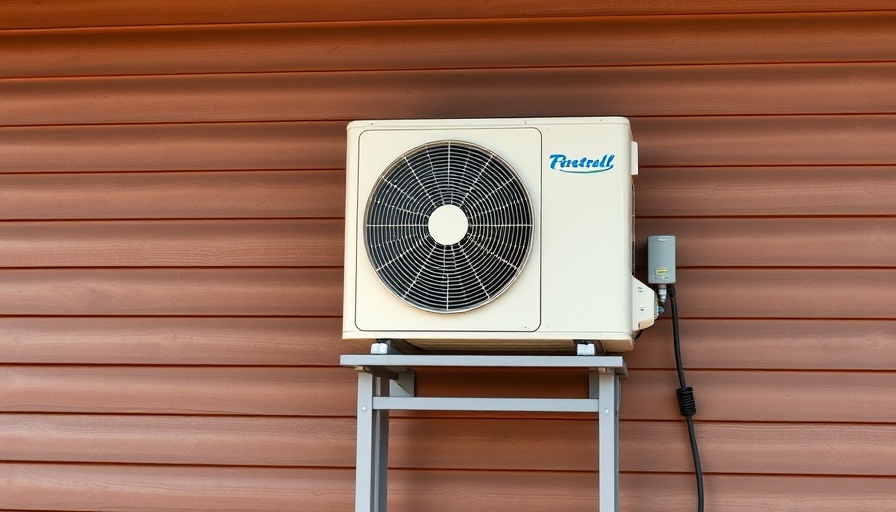 Air conditioning unit outside, suitable for steel building insulation context.