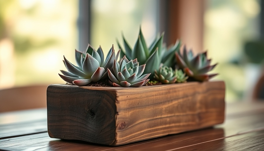 Rustic wooden planter with succulents, close-up, prevent houseplant pests.