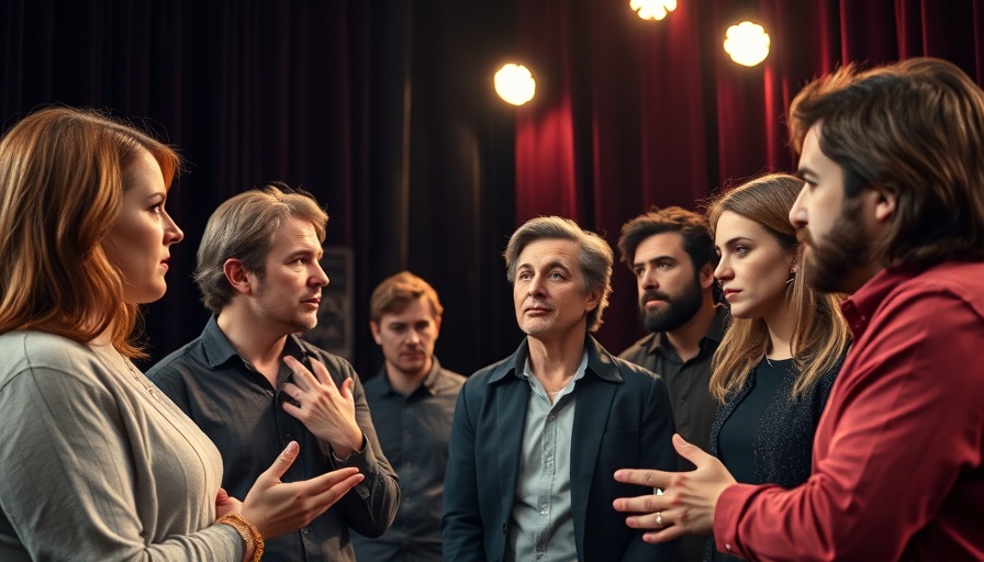 Actors discussing on stage for audition tips to ace your performance.