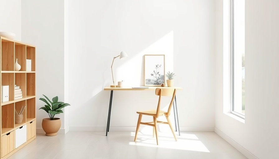 Minimalist study nook for reader survey giveaway promotion.