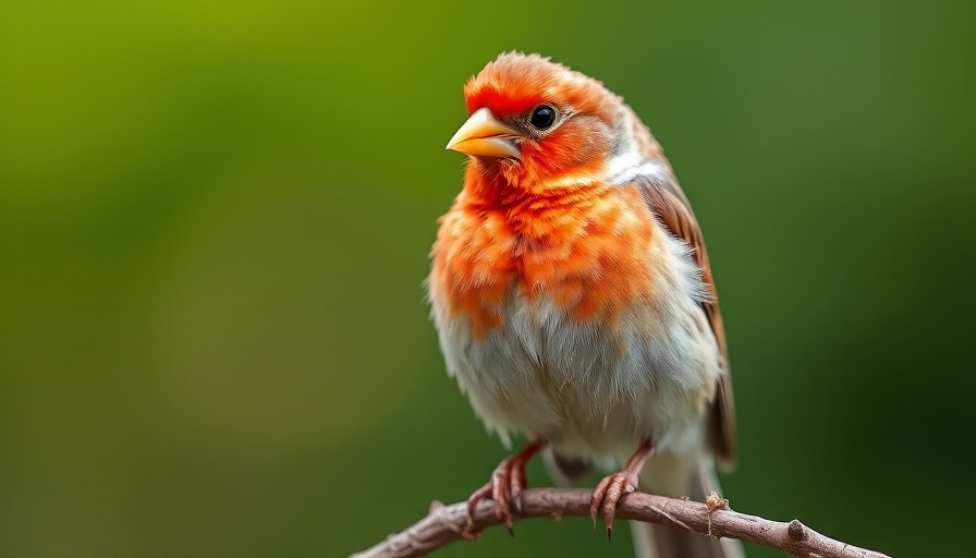 House Finch with vibrant red head highlighting nutrition and coloration.