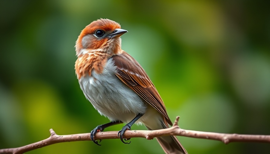 Brown-headed bird perched in nature related to bird scent research