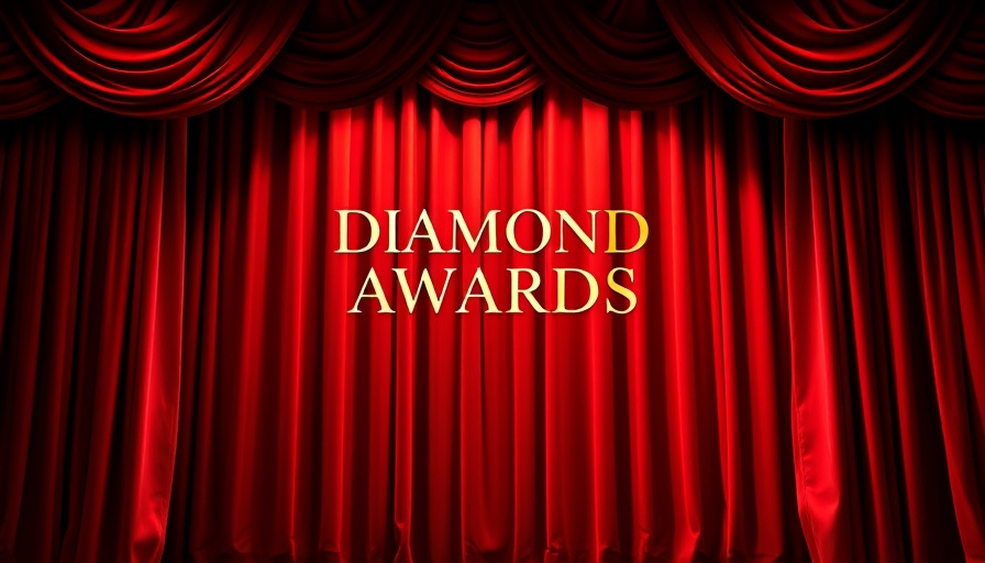 Diamond High School Musical Theater Awards logo on red curtain.