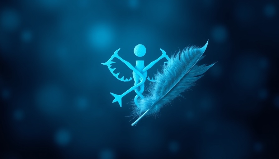 Abstract bird flu concept with medical symbol and feathers.