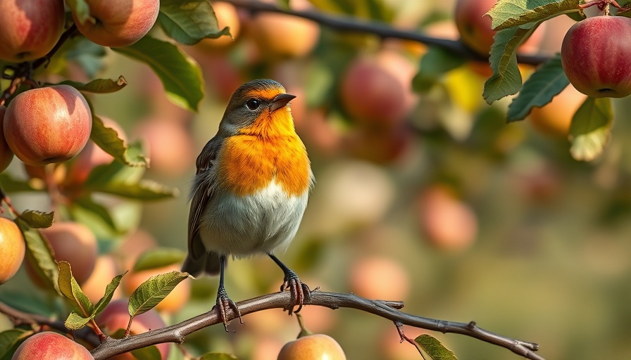 Birdwatching quizzes: A bird perched on an apple tree branch.