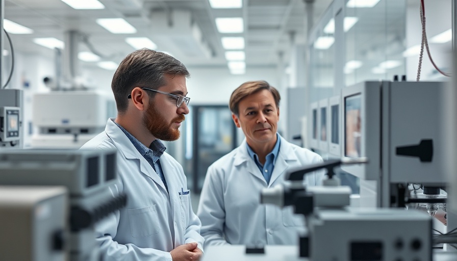 Scientists in lab discussing bird flu detection biosensor.