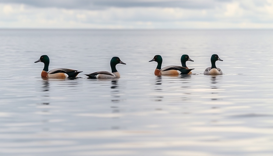 Long-tailed ducks swimming on open water, Counting Ducks with Alison Vilag
