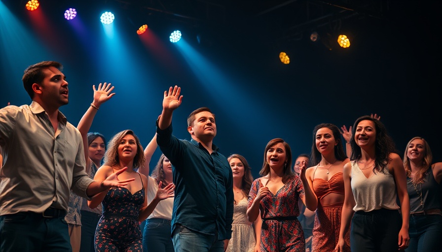 Broadway Backwards 2025 stage performance with expressive actors.