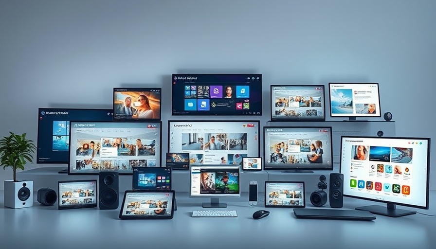 Diverse Alexa Plus smart home devices displaying interfaces.