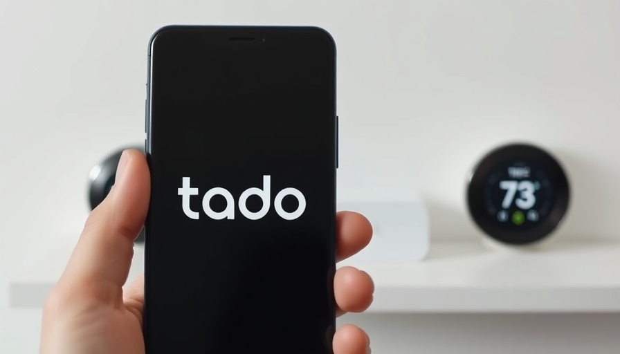 Smartphone showing Tado logo with blurred smart thermostats; Tado Subscription Fees.
