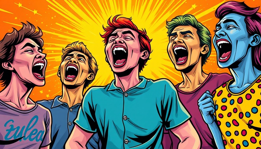 Colorful pop art singing scene in a cabaret style, vibrant design.