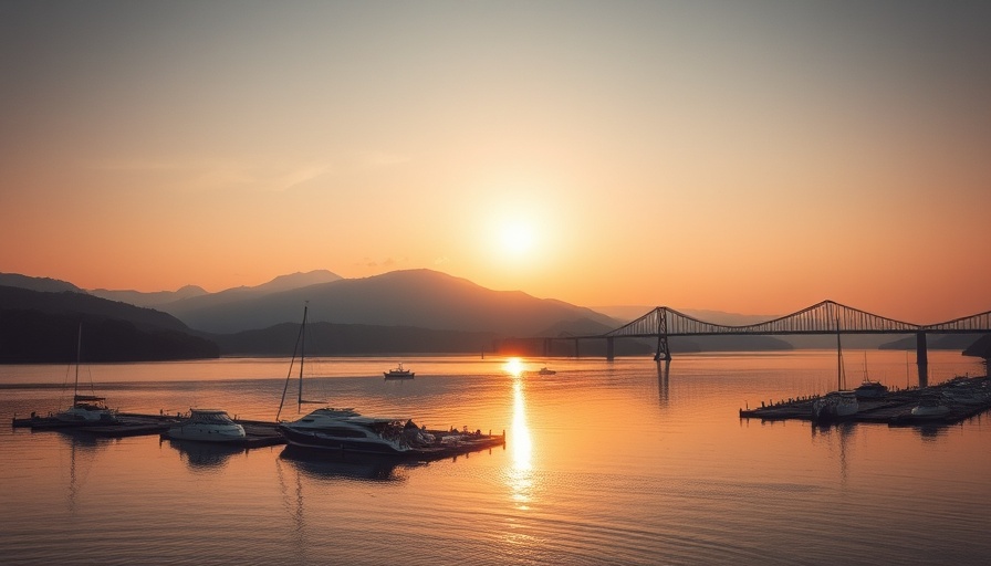 Serene freshwater lake under hazy sunset, highlighting surface oxygen decline.