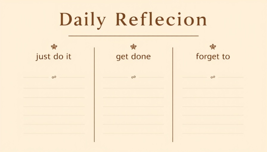Minimalistic template for daily activities reflection with three task sections.