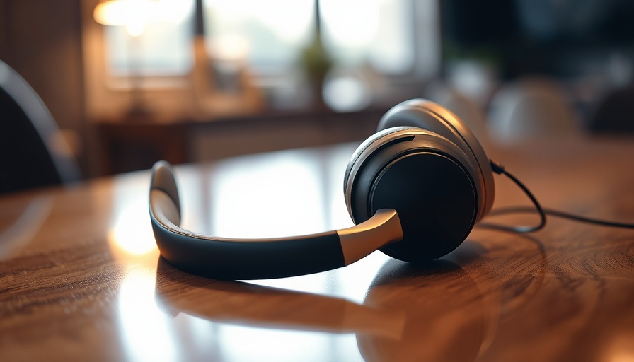 Sleek Focal Bathys MG headphones on a wooden table