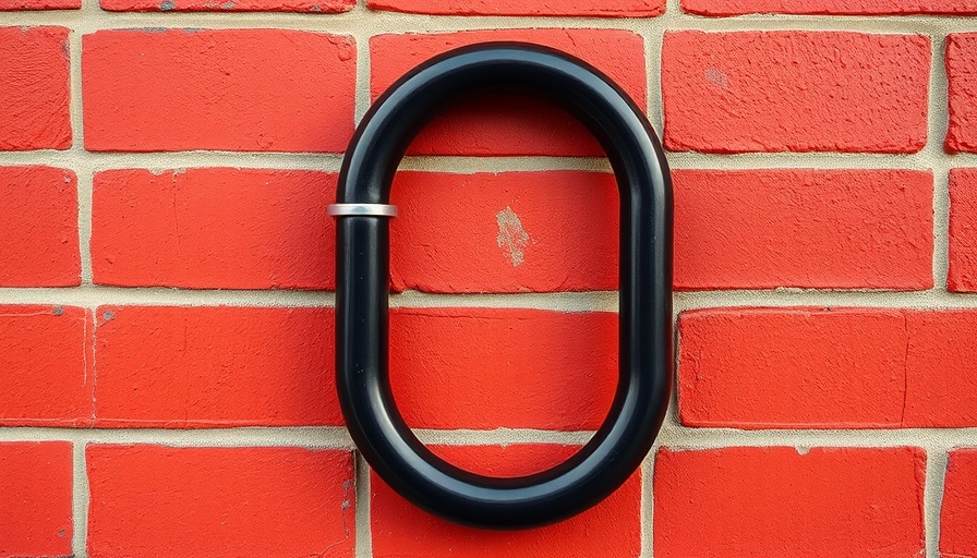 Durable U-lock against bold red brick wall, Best Bike Locks 2025.