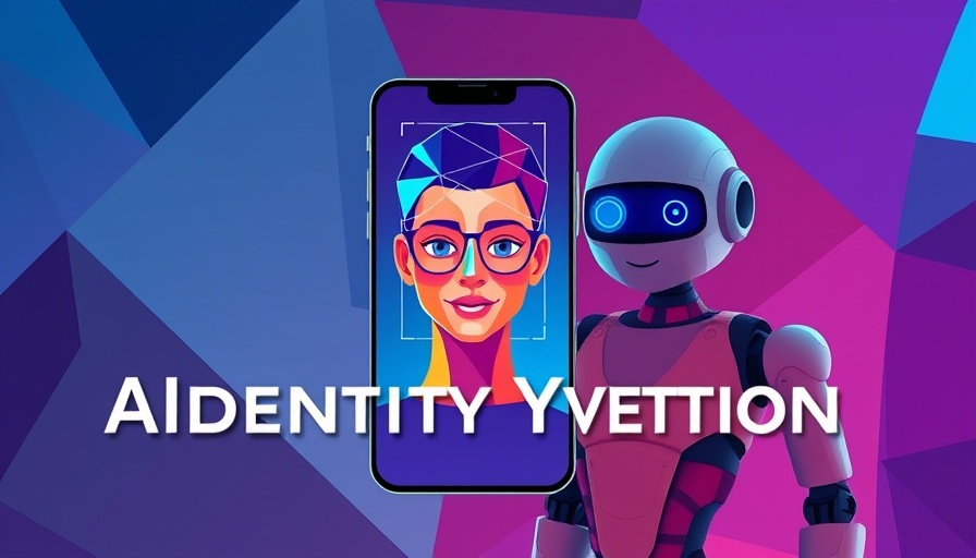 Illustration of AI identity verification and fake AI IDs impact.