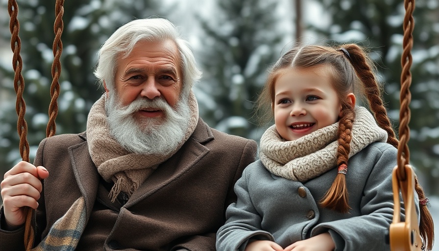 The Understudy film clip scene, elderly man and girl on a swing.