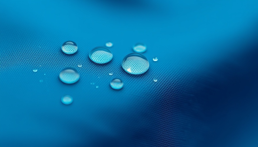 Maryland PFAS Lawsuit against Gore-Tex fabric with water droplets.