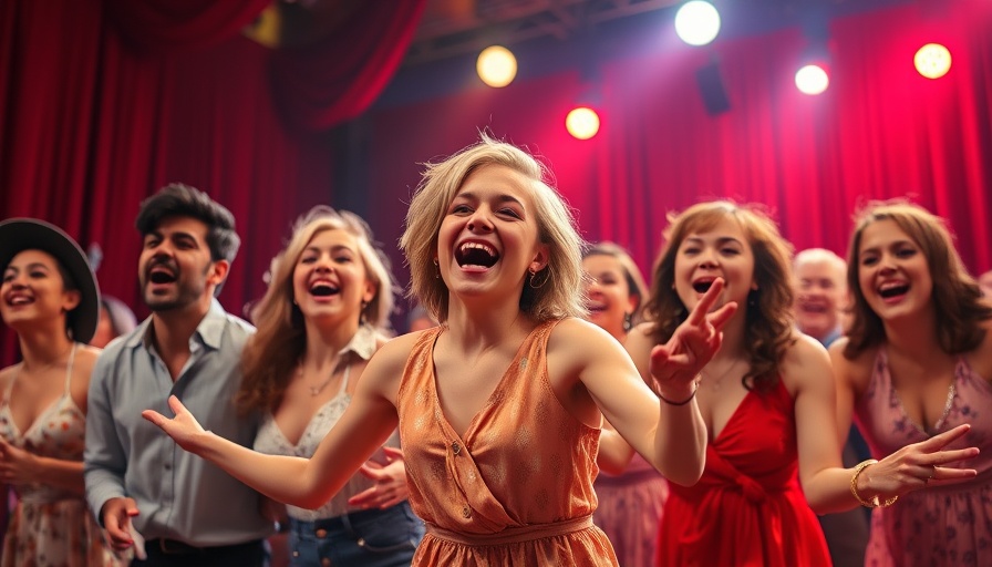 Energetic cast performing in Boop! The Musical Broadway Preview.
