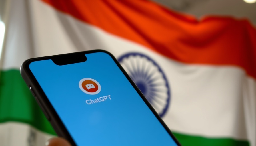 ChatGPT app interface with Indian flag, representing ChatGPT adoption in India.