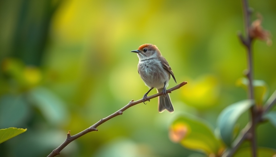 Small bird perched on branch in garden, how much birds sing.