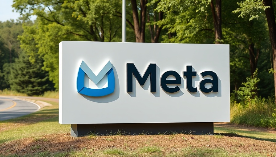 Meta AI benchmarking: Crisp Meta logo sign at tech headquarters.