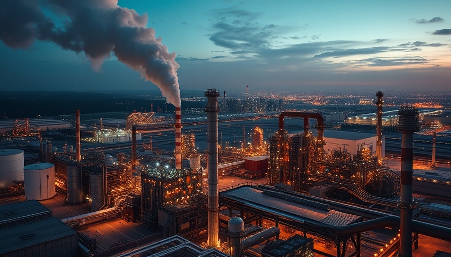 Trump Executive Order State Climate Laws refinery scene at dusk