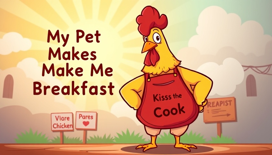 Urban Chicken Raising in NY promotional cartoon.