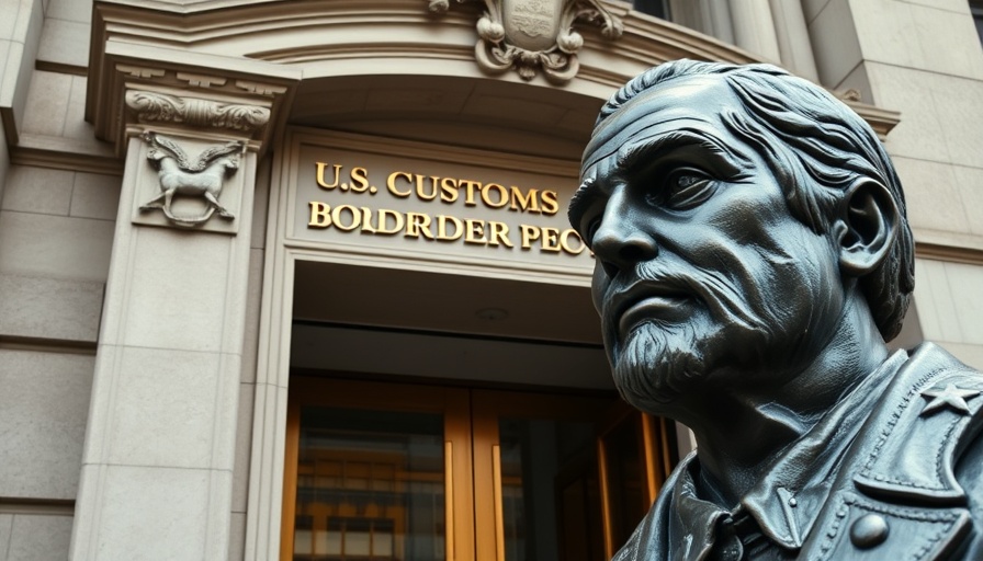 U.S. Customs building with bronze statue, related to DHS self-deportation email confusion.