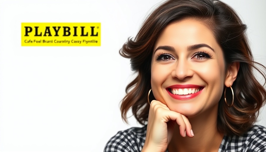 Lesli Margherita Broadway image with Playbill background.