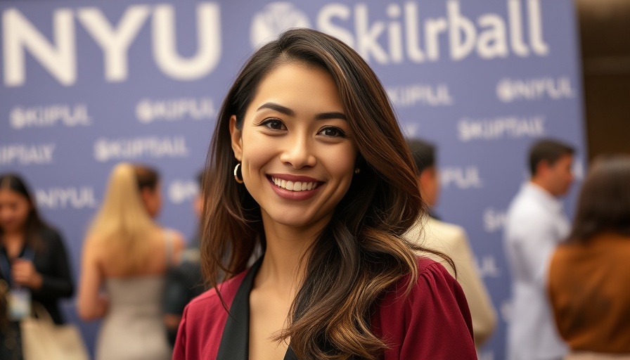 Confident woman at NYU Skirball public event.