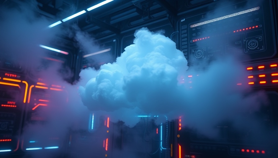 Futuristic cloud server with neon glow symbolizing EnCharge AI leadership team expansion.