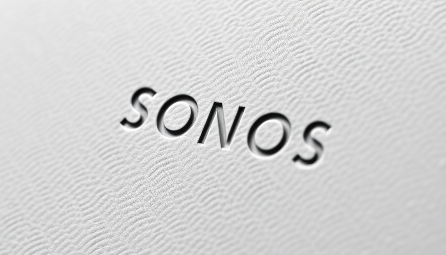 Sonos board appointment Hugo Barra logo on white paper, photorealistic.