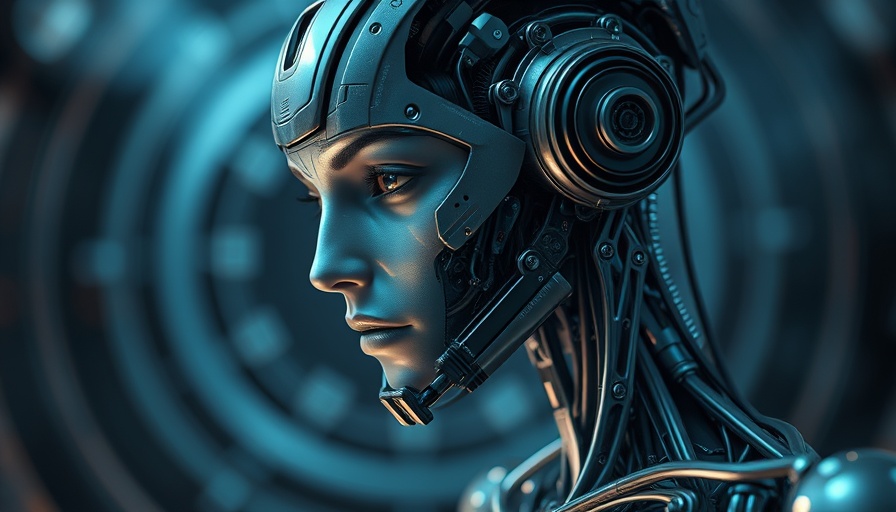 Intricate AI cyborg symbolizing AI Data Platforms Leadership.