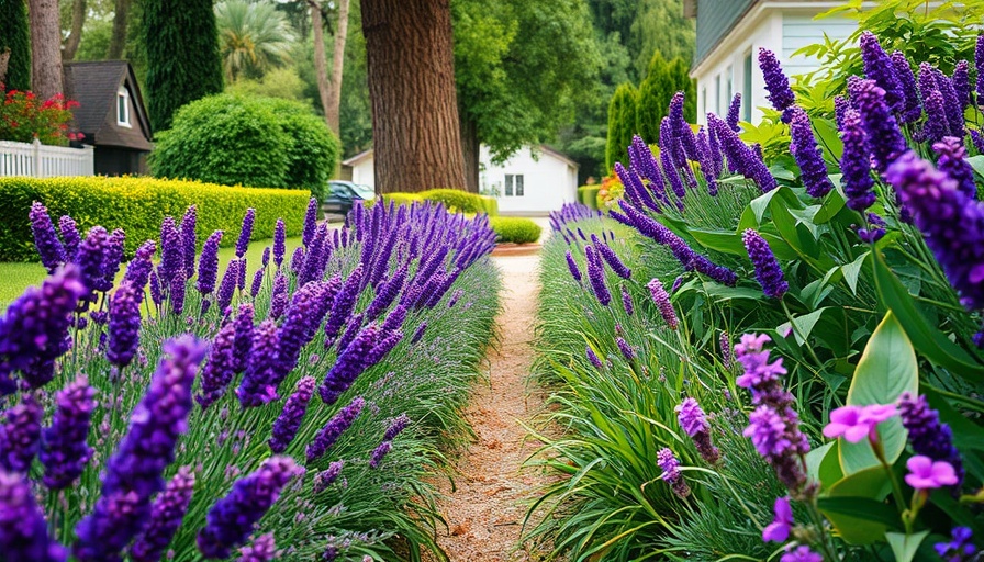 Vibrant garden with flowers and greenery along a path - how to start a garden from scratch.