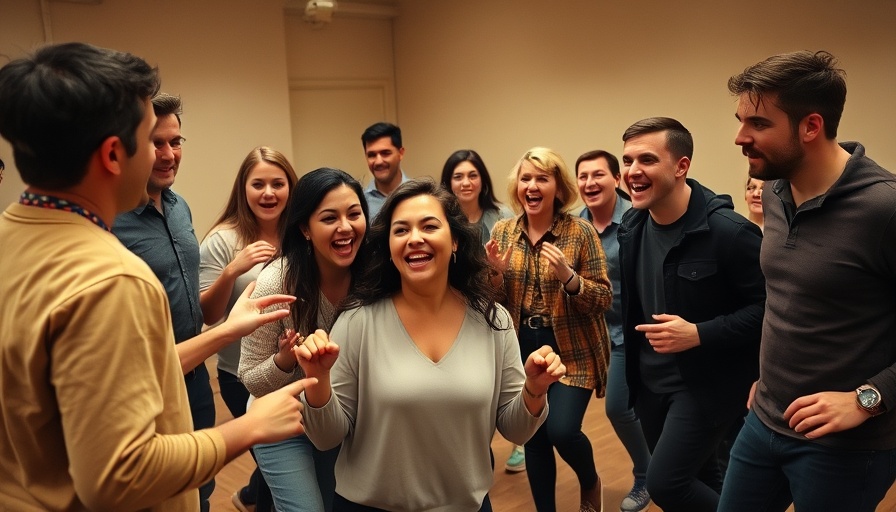 Actors in a lively rehearsal scene for 'Wonderful Town' at New York City Center.