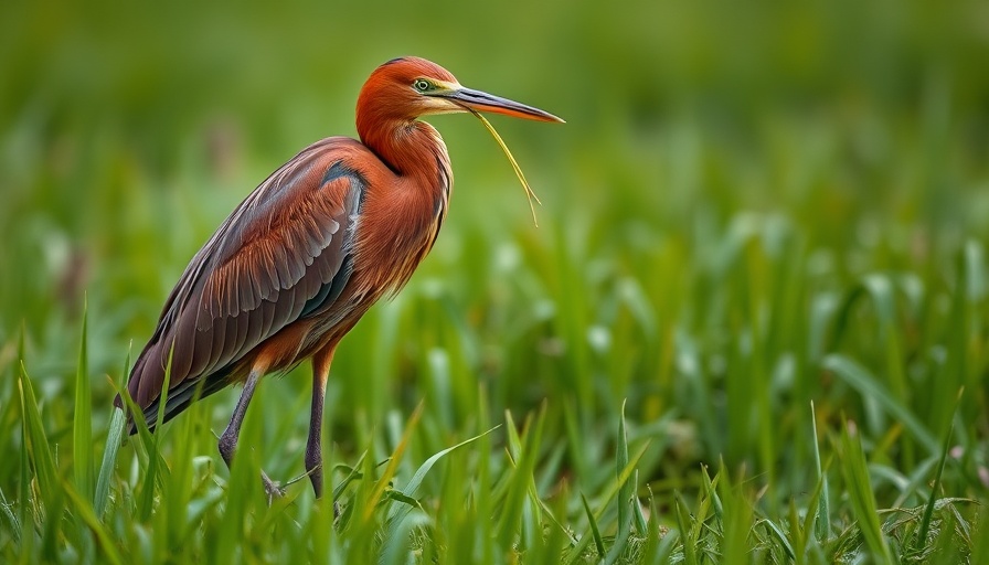 Reddish heron with grass, Birdwatching Hotspots in Florida