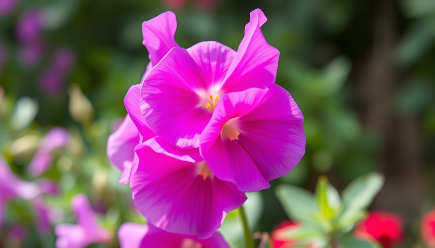 Colorful sweet peas in outdoor garden