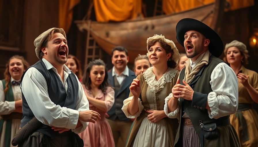 Actors perform in 'Pirates! The Penzance Musical Adaptation' on stage.