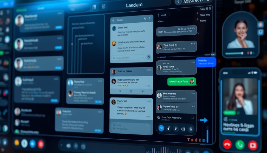 OneVision ProVision Conversations tool interface showcasing chat and call features.