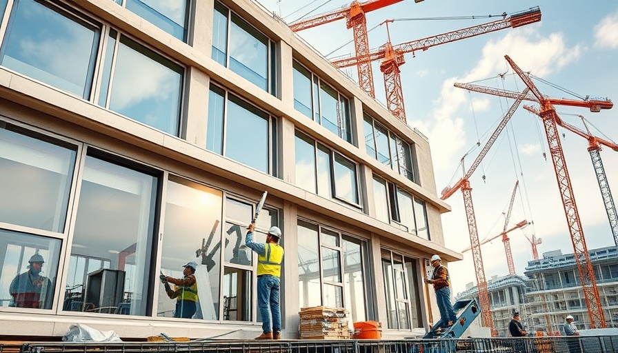 Modern construction site demonstrating airtight sealing techniques.