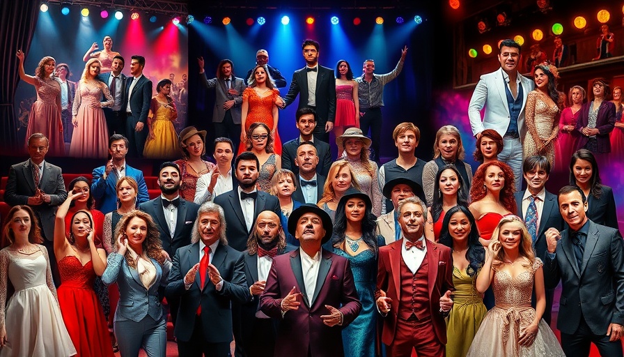 2025 Tony Awards Best Musical Nominees vibrant montage