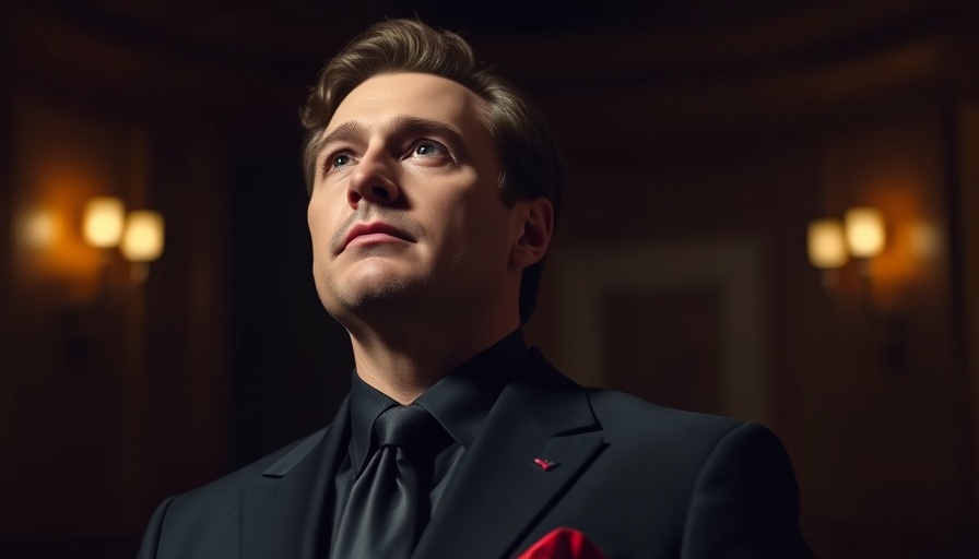 Thoughtful man in suit with red pin, OpenAI Nonprofit Control discussion.