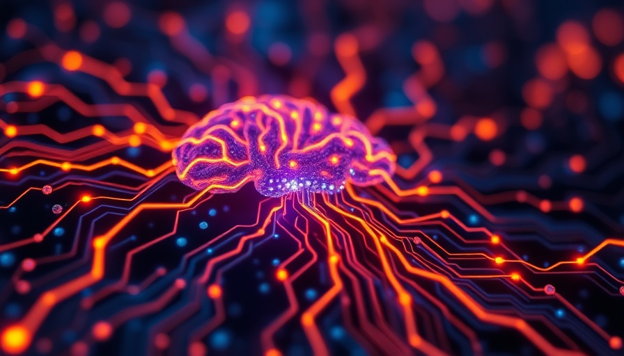 AI agent frameworks concept with glowing circuit board.
