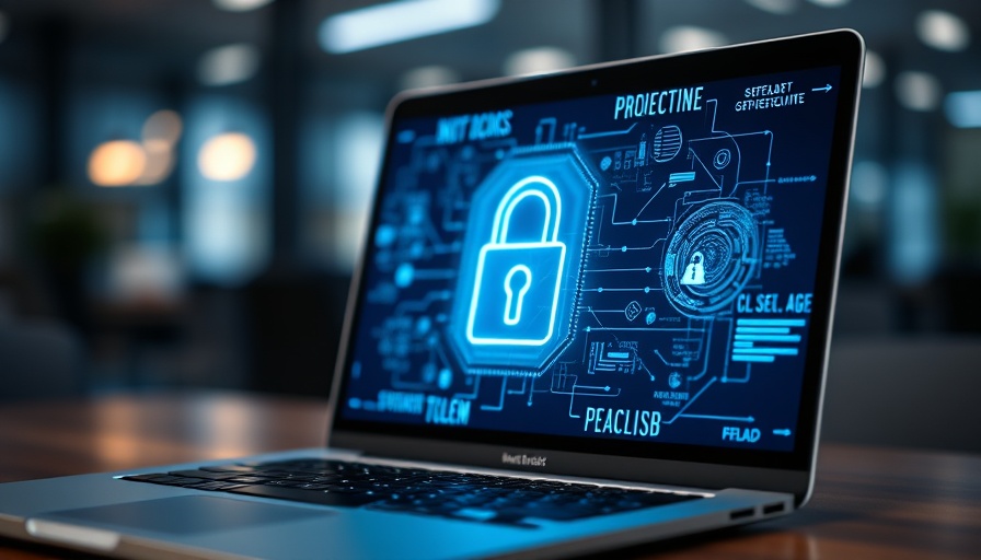 AI-Native Industrial Automation concept with digital lock on laptop.