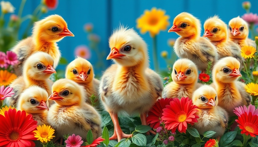 Cutest Baby Fowl Photo Contest collage with baby birds on flowers.